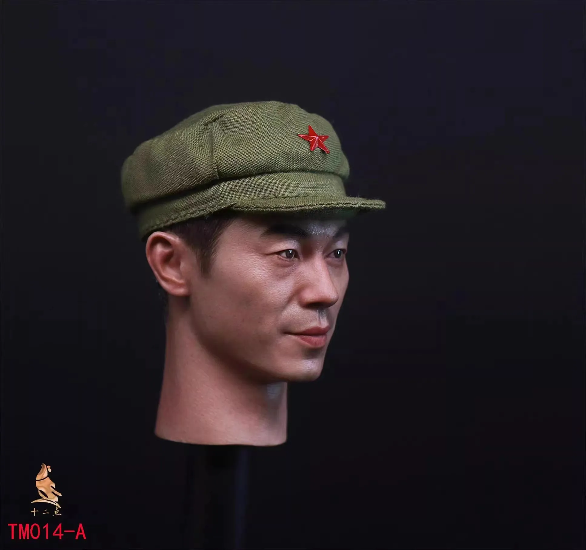 Twelve O'clock TM014 1/6 Male Soldier Chinese Volunteer Army Mei Sheng Head Sculpture Model Toy Fit 12'' Action Figures Body