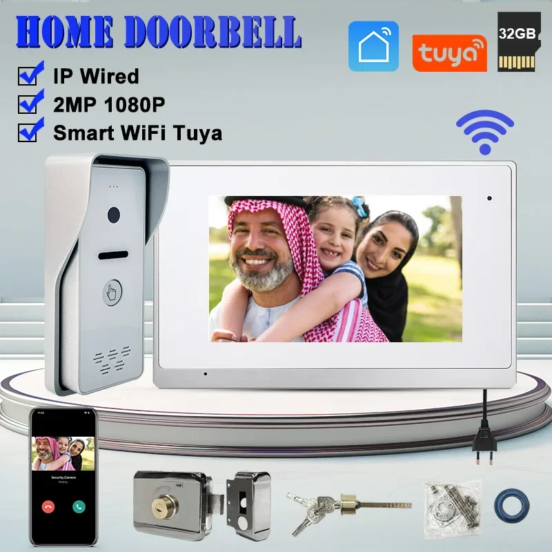 Tuya Wifi Smart Life Video Intercom Suppliers 1080P HD Camera Smart Intercom Night Vision Video Doorbell