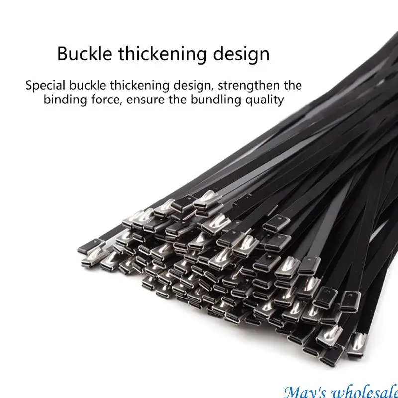 High Temperature Resistant Metal Ties 4.6x150mm Sturdy & Multipurpose Fasteners 100pcs for Farms Pipes  Roofs & More 448A