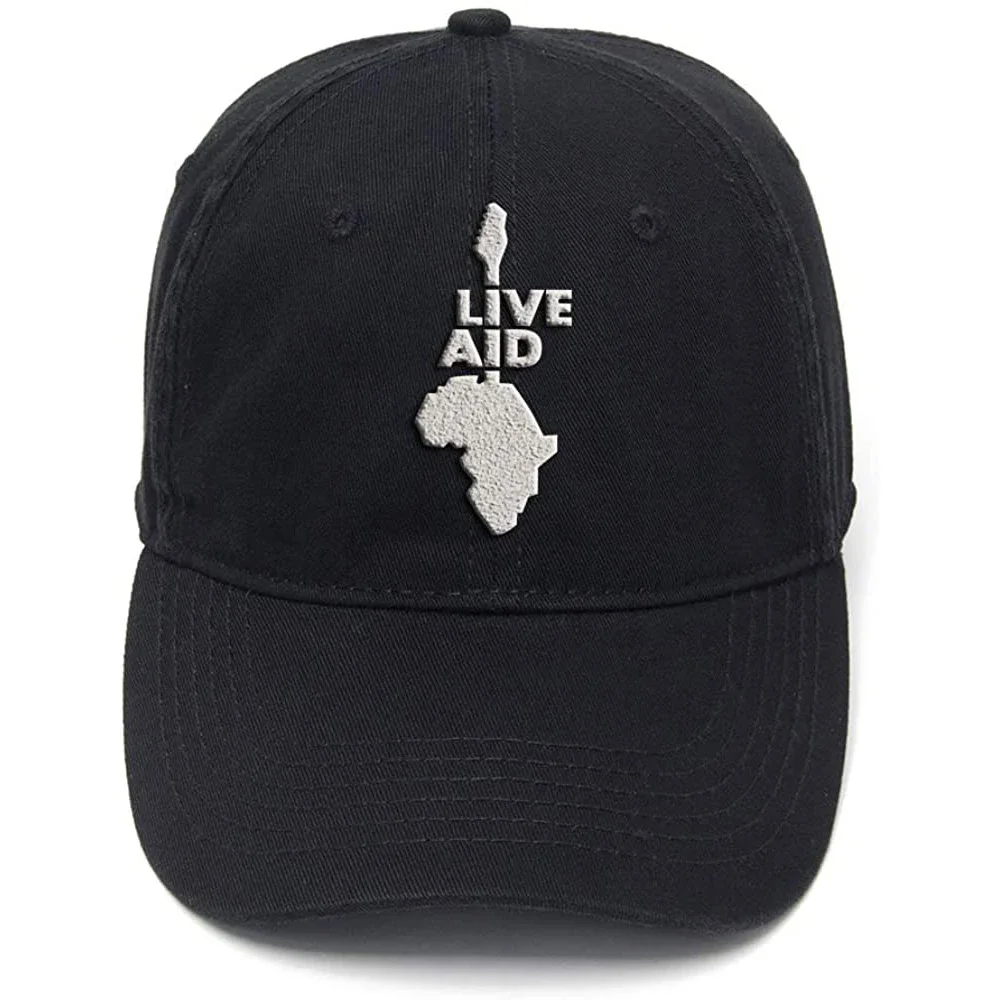

Lyprerazy Live aid Music Art Washed Cotton Adjustable Men Women Unisex Hip Hop Cool Flock Printing Baseball Cap