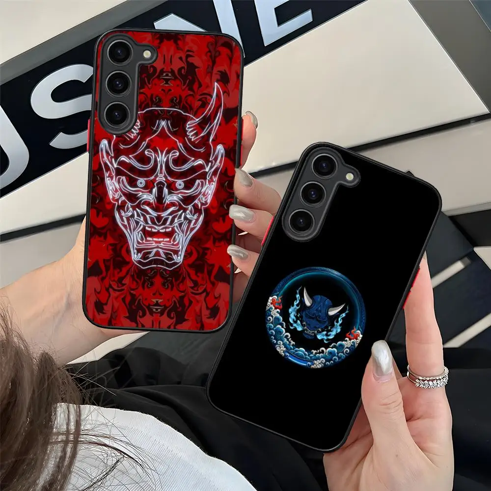 Japan Hannya Phone Case for Samsung Galaxy S26 S25 S24 S23 S22 S21 Plus FE Ultra Skin Feel Shockproof Cover