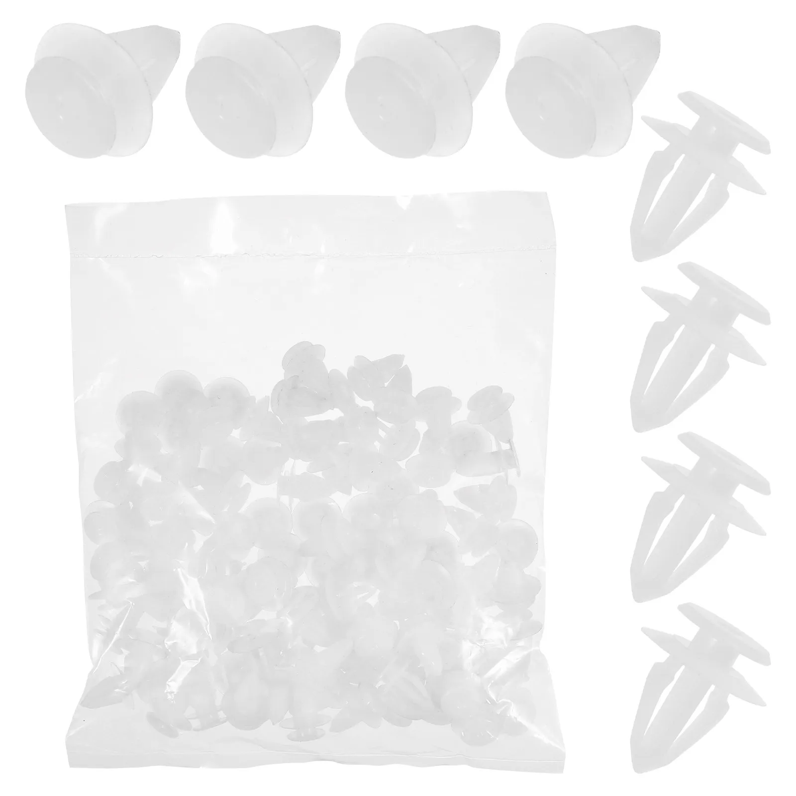 100Pcs Door Panel Clips Nylon Trim Body Clip Auto Bumper Fastener Push Pin Rivet Clamp Engine Cover Retainer Trim Body Clip