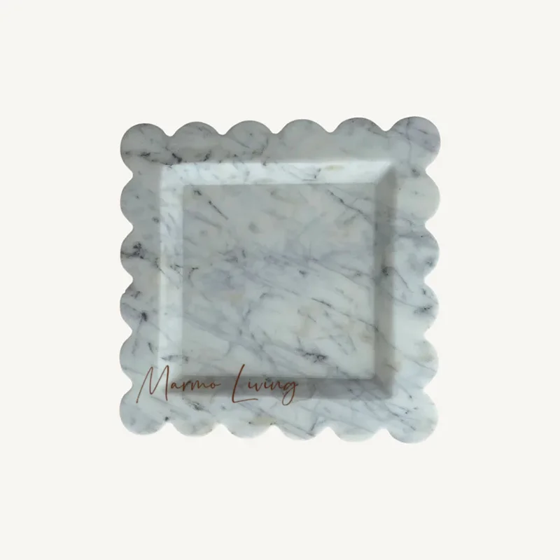 French retro silent style marble tray Korean blogger designer ins style removable cave stone aromatherapy plate