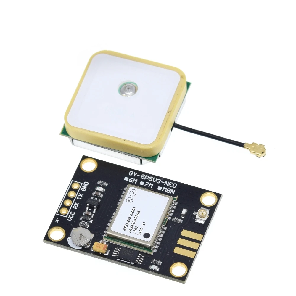 TZT GY-NEO6MV2 new NEO-6M GPS Module NEO6MV2 with Flight Control EEPROM MWC APM2.5 large antenna for arduino image 2
