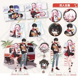 Honkai Star Rail KFC Anime KeyChain March 7th Dan Heng Pom Men Key Chain for Women Fashion Figure Acrylic Keyring Pendant Gifts