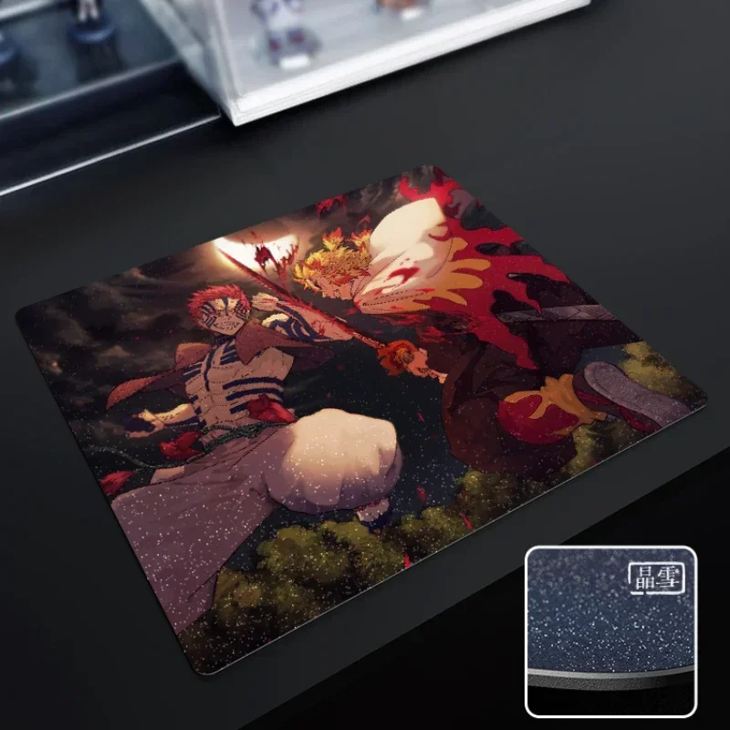 ATOM Demon Slayer Series Crystal Snow/Sand Fog Hard Resin Mouse Pad 5S Waterproof Customizable FPS Professional Gaming Mouse Pad