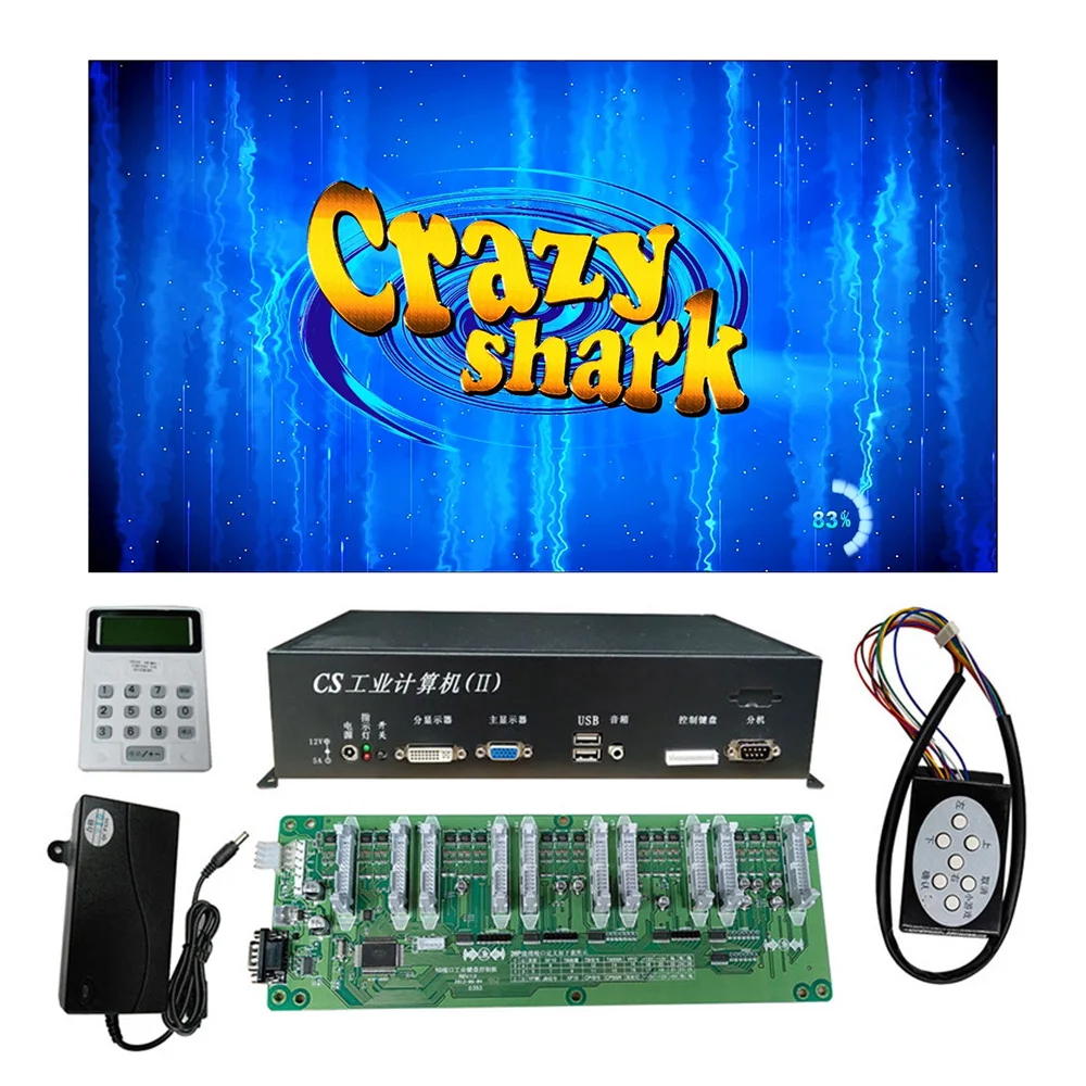 4/6/8/10 players Crazy Shark Fish Hunter Game Machine Host Accessories For Fish Hunter Machine