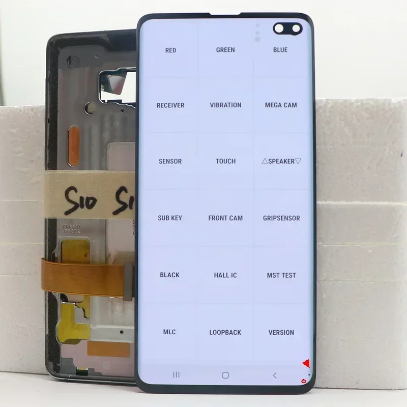 100% AMOLED S10+ LCD For SAMSUNG Galaxy S10 Plus Display G975 G9750 SM-G975F/DS G975FN G975U Touch Screen Digitizer Assembly