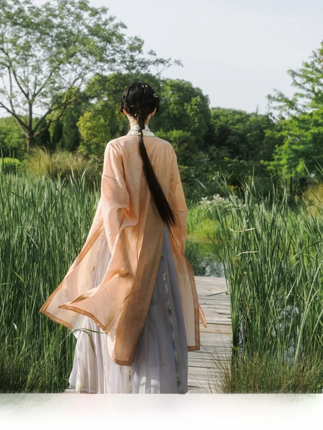 

Оригинальный свитер Hanfu Wi Mountain Month National Sle Improved Baise Original Sweater with Petal Swee Tour для весенне-летнего сезона