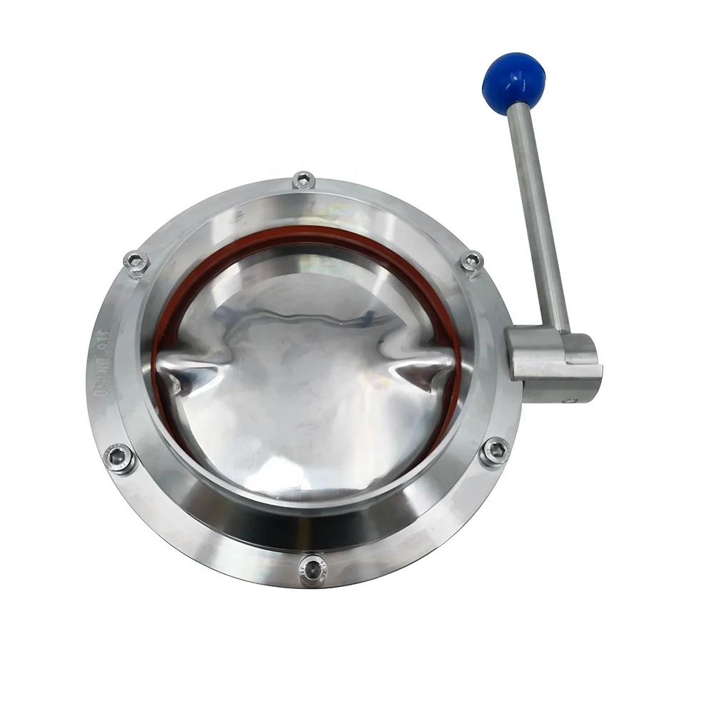 

DN80 SS304 Manually Butt Welded End Butterfly Valves with Pull Handle and Silicone ket for the Food and Beverage Processing