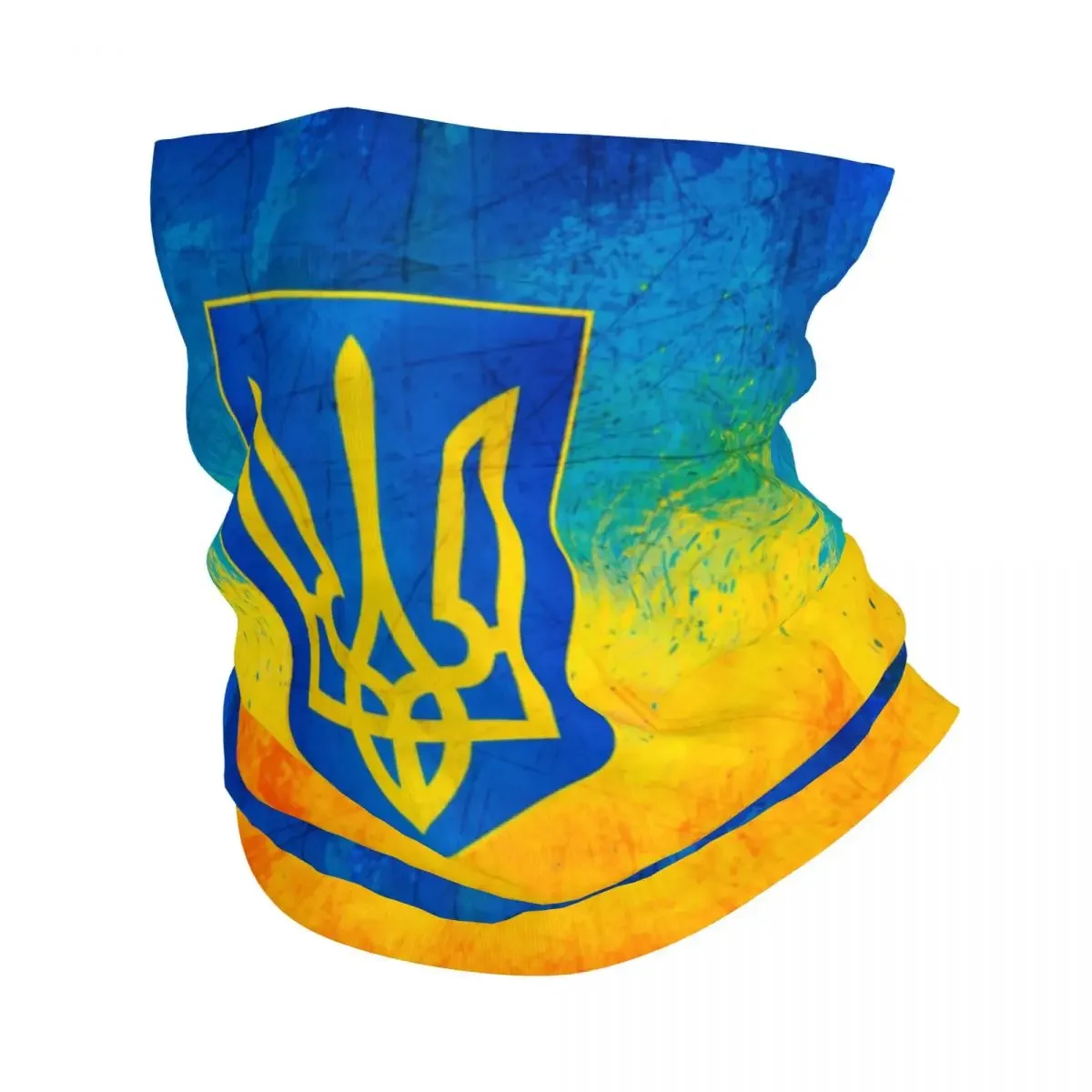 Ukrainian Flag Bandana Neck Warmer Men Women Winter Ski Hiking Scarf Gaiter Coat Of Arms Of Ukraine Face Cover