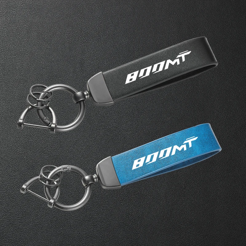 Motorcycle Color Changing Leather Trendy Brand Keychain For CFMOTO CF MOTO 800MT MT800 MT 800 MT Accessories