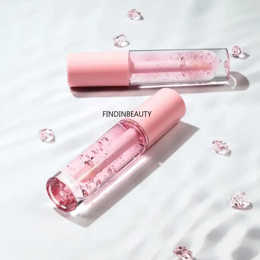 Custom Clear Plumping Lip Oil Watermelon Nourish Moisturizing Hydrating Neutral Lip Gloss Portable Bulk Makeup Private Label