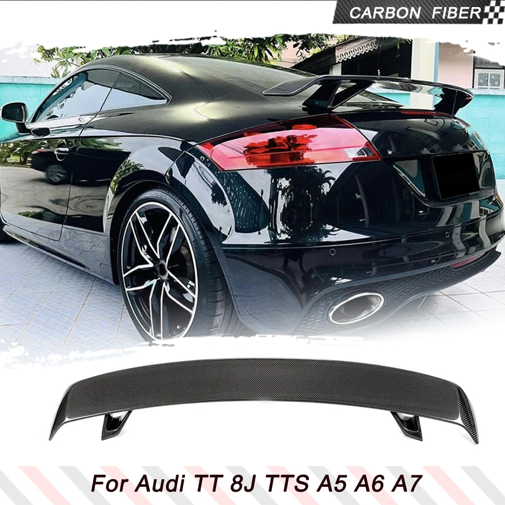 

Carbon Fiber / FRP Car Rear Trunk Racing Spoiler Boot Lip Wing for Audi TT 8J TTS A5 A6 A7 All Sedan Model 2008-2011 Car Styling