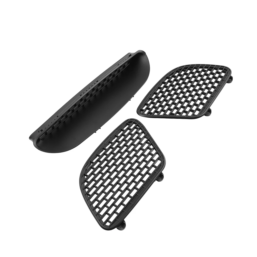 3Pcs Car Front Upper Hood Bezel Scoop Grille Set For Dodge Challenger SRT Hellcat 2015-2018 & Challenger R T Scat Pack 2019-2021