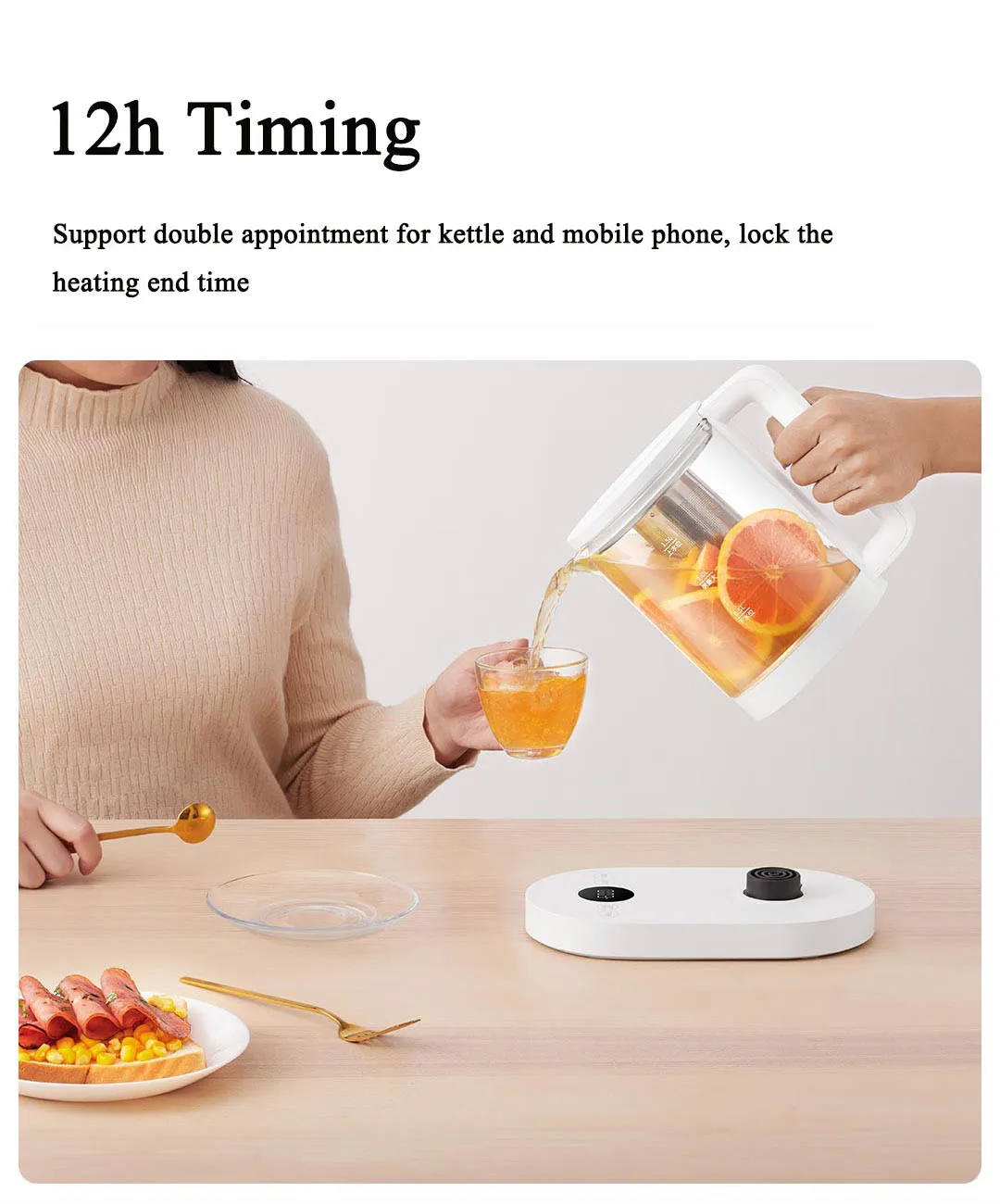 Xiaomi Mijia Smart Multifunction Health Pot 1000W Electric kettle Temperature Adjustment Hot Water Heating Insulation Kettle