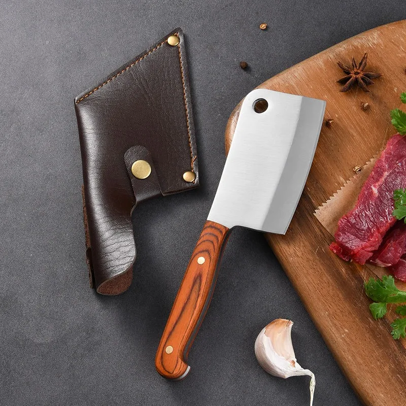 Outdoor picnic mini barbecue meat cutting butter slices small sharp knife portable picnic flat-head small kitchen knife