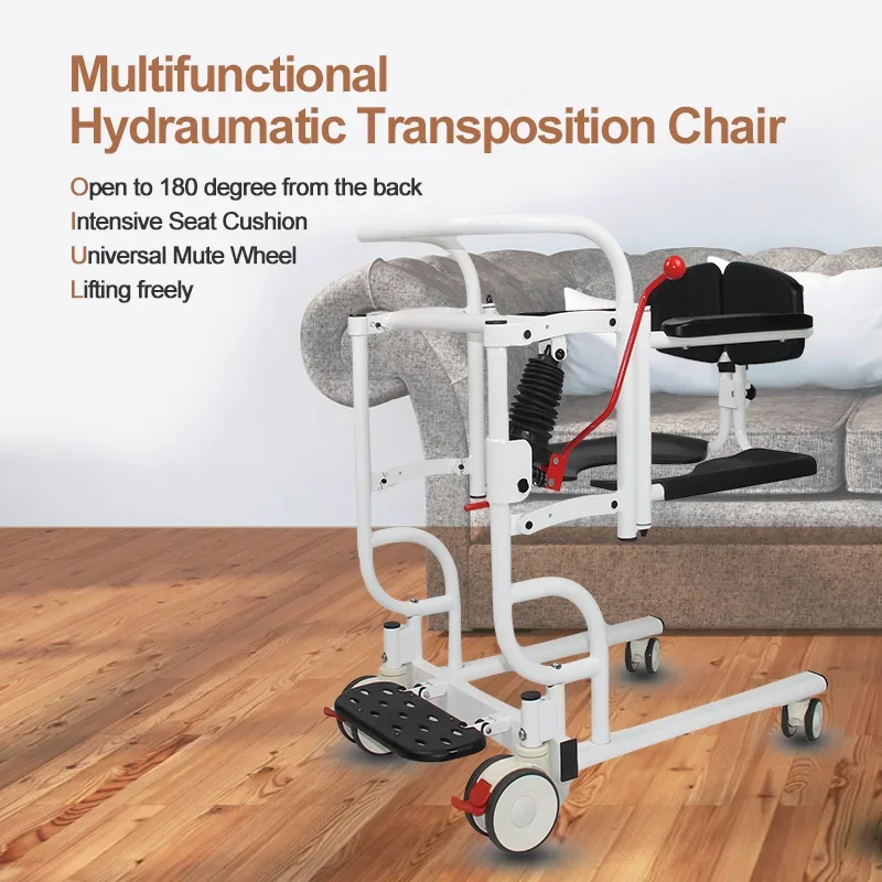 2022 Newest Elderly Home Care Hydraulic Move And Transfer Patient Lift Chair Senior Care Patient Products