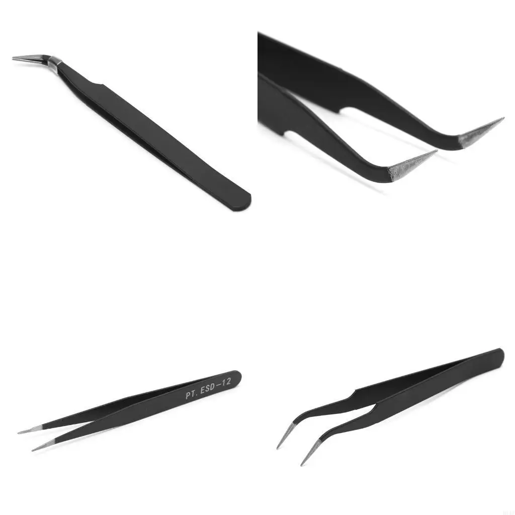 91AF Multifunctional Stainless Steel Beads Tweezers Eyebrow Tweezers DIY
