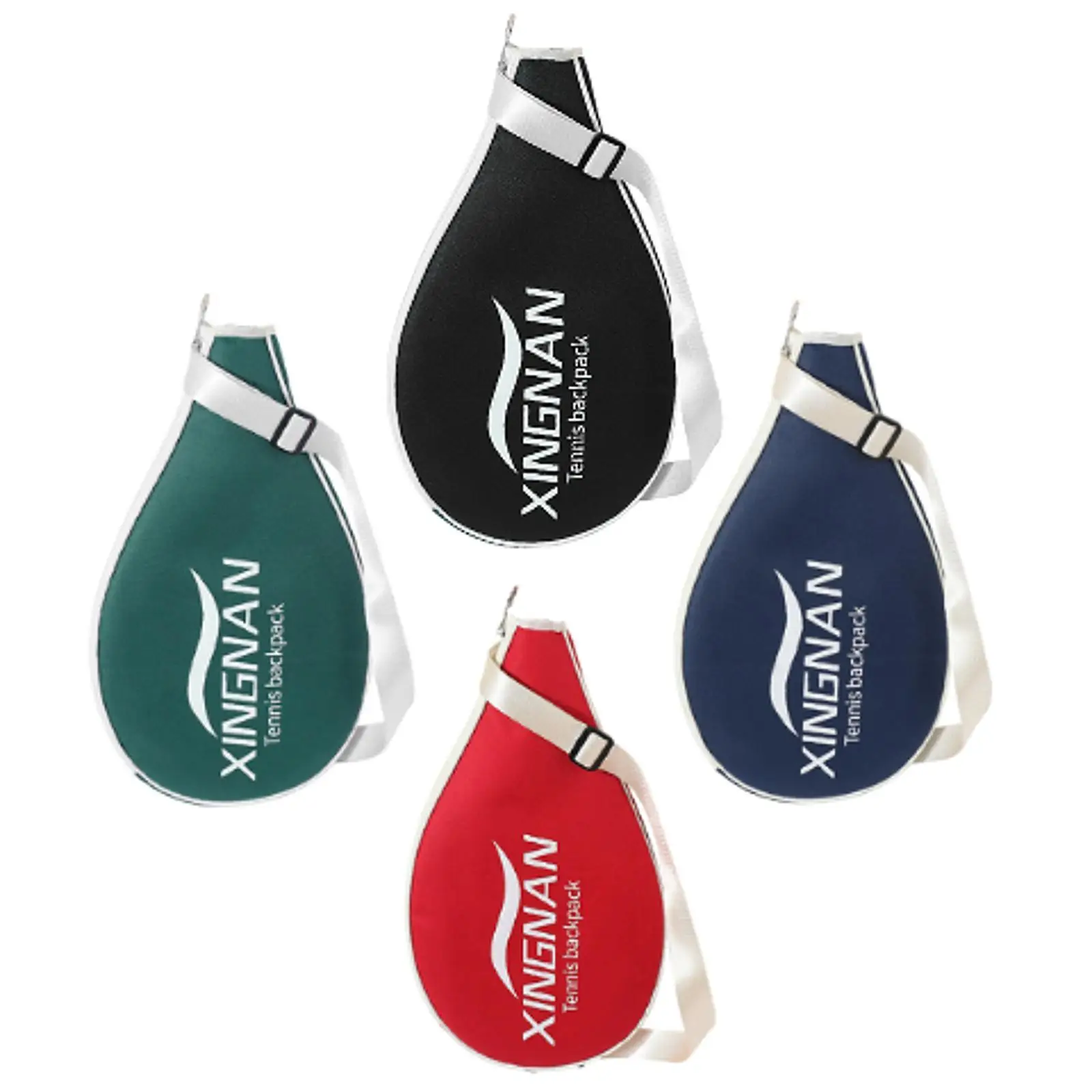 

Tennis Racket Bag Double Sided Zipper Crossbody Bag for Sports Outdoor Gift