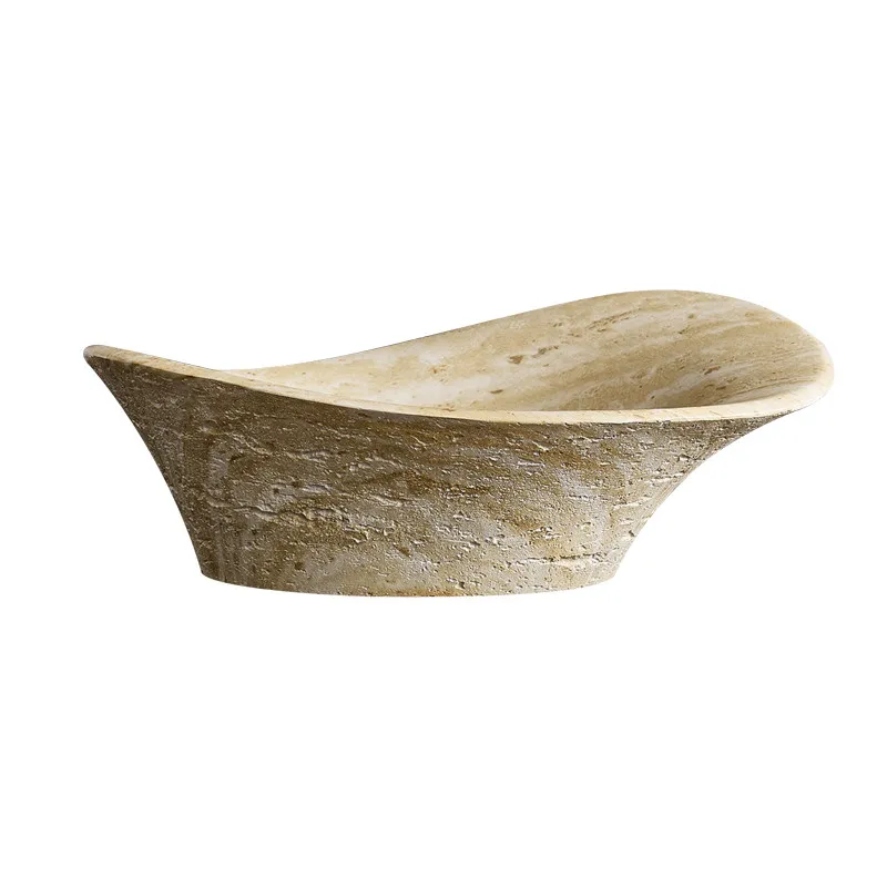 

Medieval style marble table wash basin balcony art basin simple washbasin