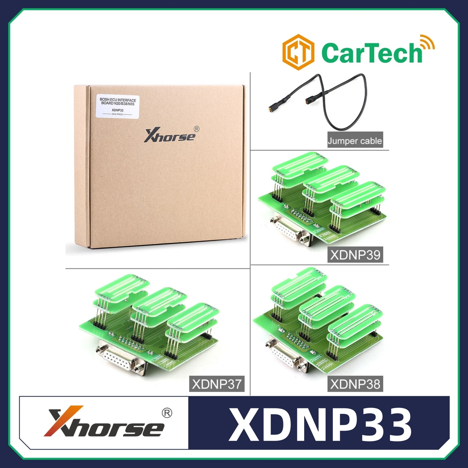 Original Xhorse XDNP33 ECU Adapter Interface Board 3Pcs/Set for N20 B38 N55 Engine Works with VVDI Key Tool Plus & MINI Prog
