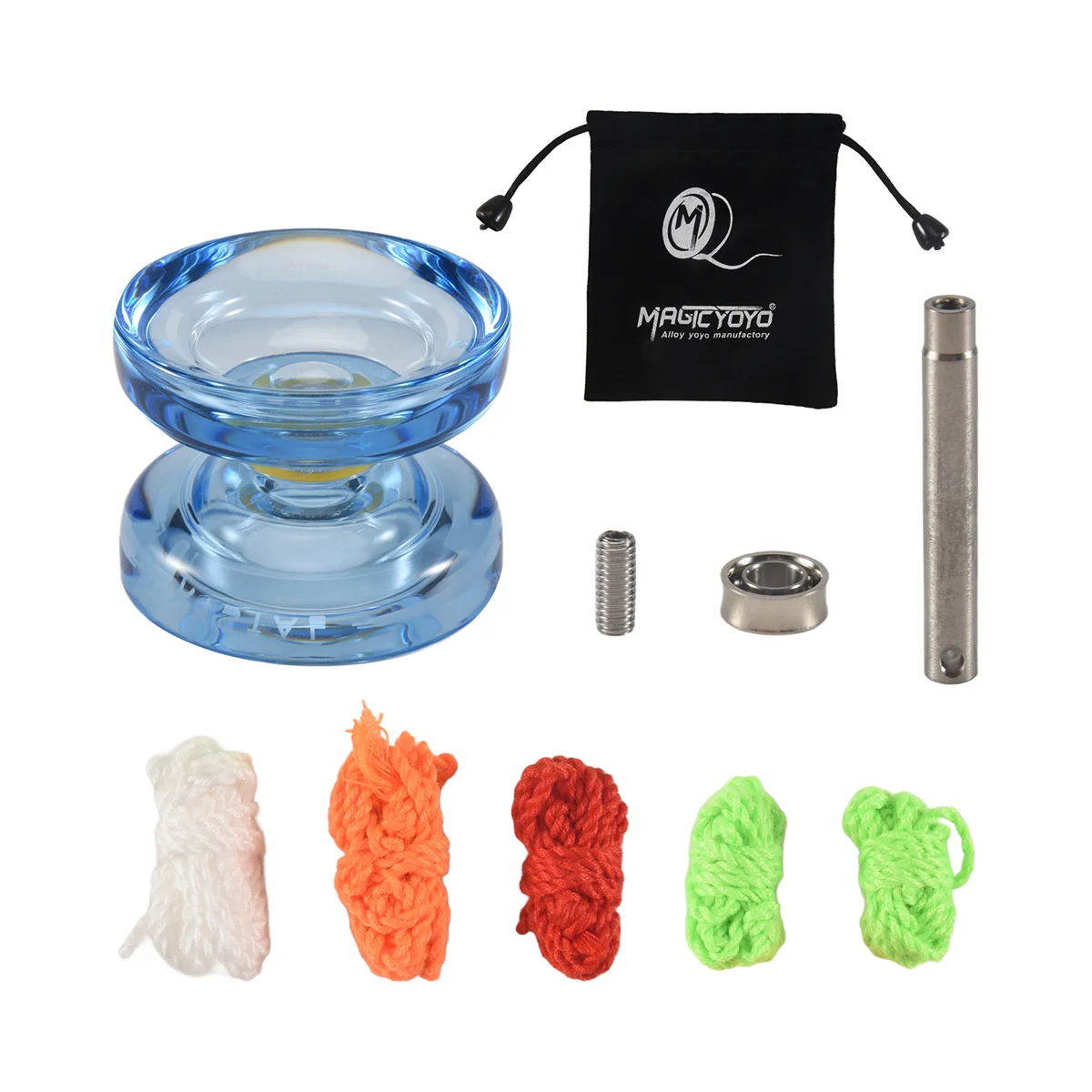 MAGICYOYO K2 Plus Crystal Responsive Yoyo, Dual Purpose Yo-Yo met vervangend niet-reagerend lager voor gemiddeld, blauw