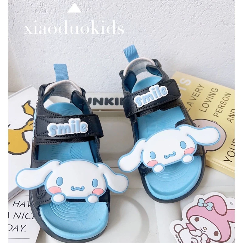 

Summer Cinnamoroll Anime Kawaii Sanrio Children Pvc Sandals Cute My Melody Cartoon Ins Beach Shoes Boys Girls Gifts Toys