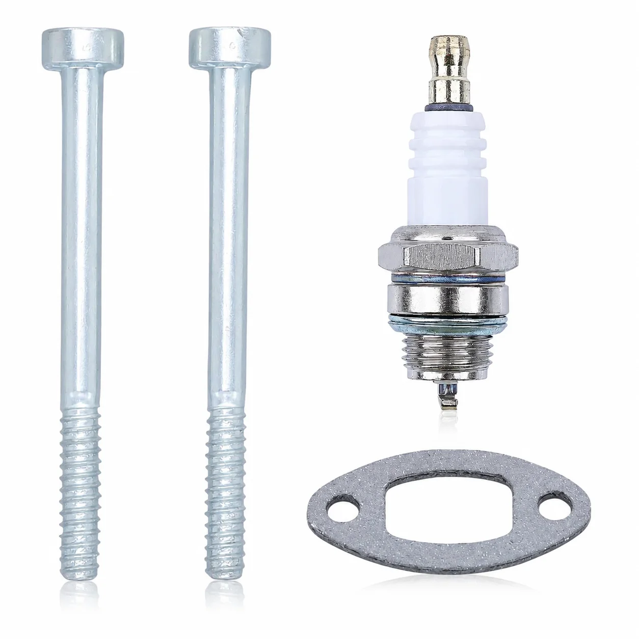 Exhaust Gasket Bolt Spark Plug Kit for Stihl BG55 BG65 BG85 BG45 BG46 SH55 SH85 HS45 MM55 Replaces 4140 149 0602