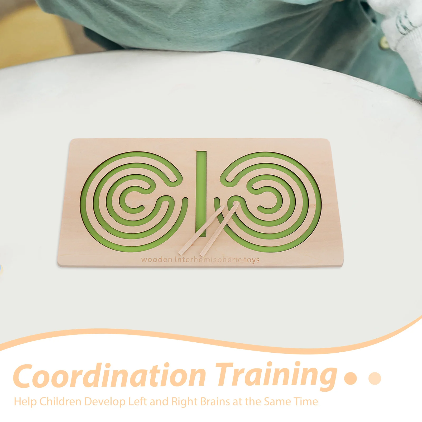 Wooden Maze Puzzle Game Kids Fine Motor Skills Hand-Eye Coordination Brain Teaser Educational Early Learning Handheld Maze Board