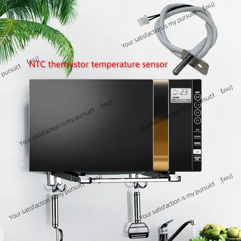 Waterproof Probe 100K Resistance Temperature Sensor High Sensitivity and Quick Response, for Microwave Oven, Fryer