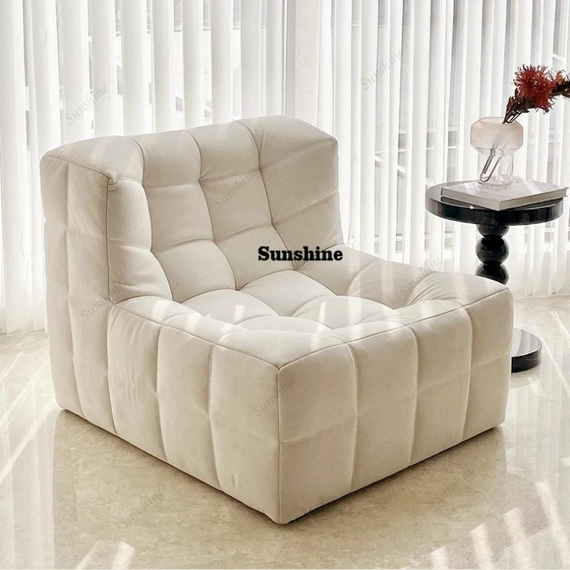 Modern lazy sofa single chair can be reclined and slept living room sofas boneless couch home furniture Sofas for living room