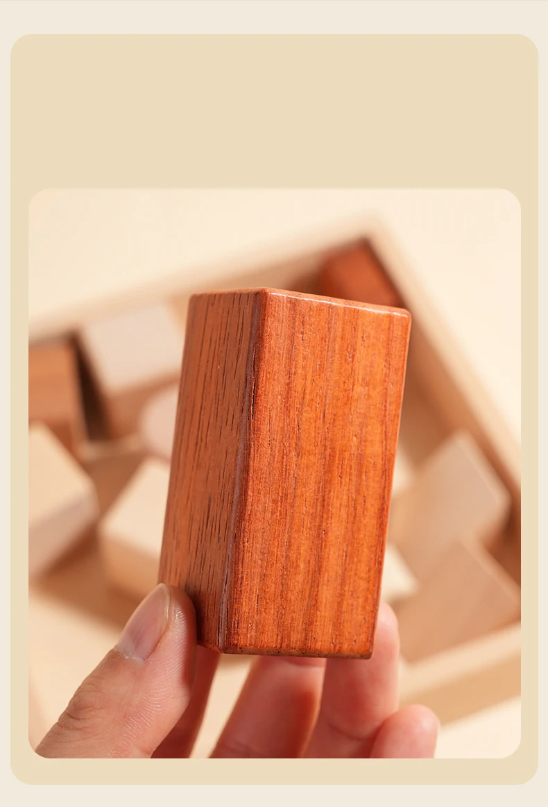 Massivholz-Baustein-Set mit großen Partikeln, pädagogische DIY-Bausteine für Kinder, Weltraumdenken, praktische Fähigkeiten