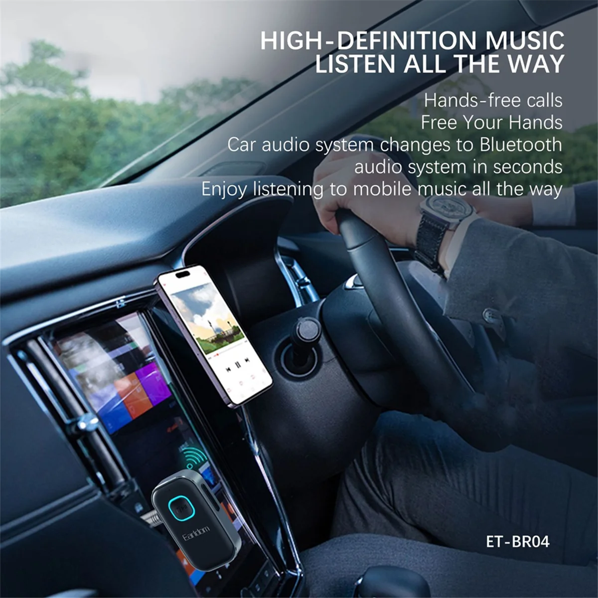 

A67I Earldom AUX Автомобильный Bluetooth-приемник 5,0 Bluetooth-конвертер Портативный адаптер 3,5 мм аудиоконвертер-передатчик