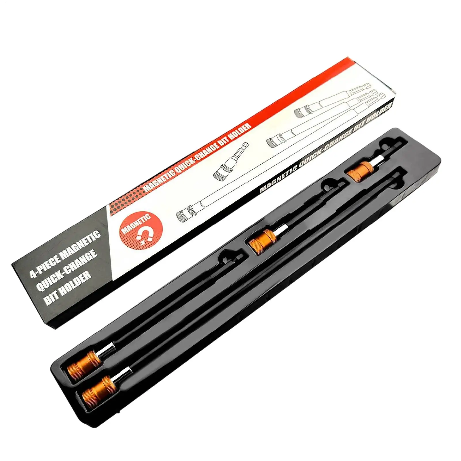 

Strong Magnetic Screw Ring 4-pieces Ergonomic Quick Release Bit Holder Magnetic Screw Holder For Drill For Construction