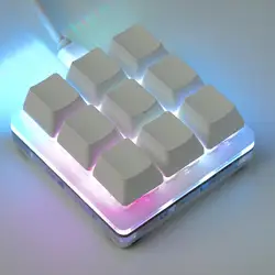 9 Keys RGB Macropad Macro Mechanical Keyboard USB Mini Gaming Custom Programming Keypads For Photoshop Gaming