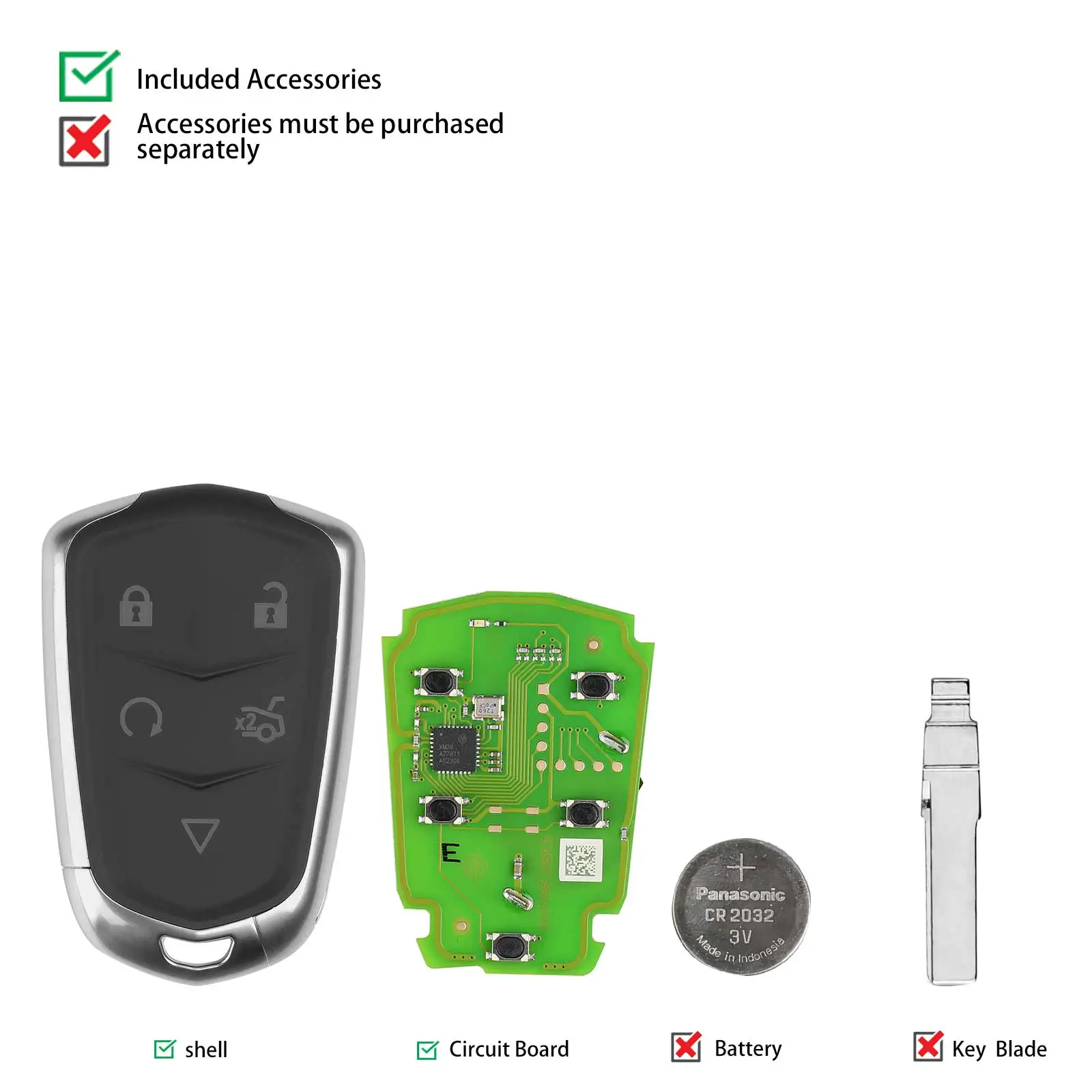 1PCS XSCD01EN XM38 Series Universal Smart Key work with XHORSE VVDI VVDI2 Key Programmer