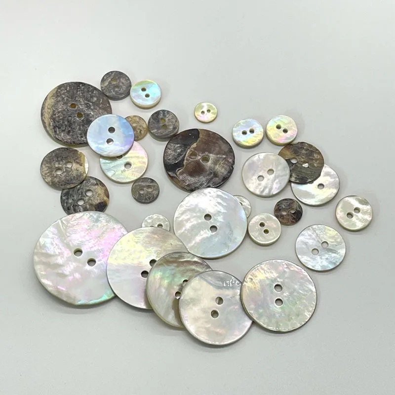 Natural Pearl Shell Buttons 9-20mm High Quality Thickened Shirt Fastener Beautiful DIY Apparel Sewing Supplies TR2K