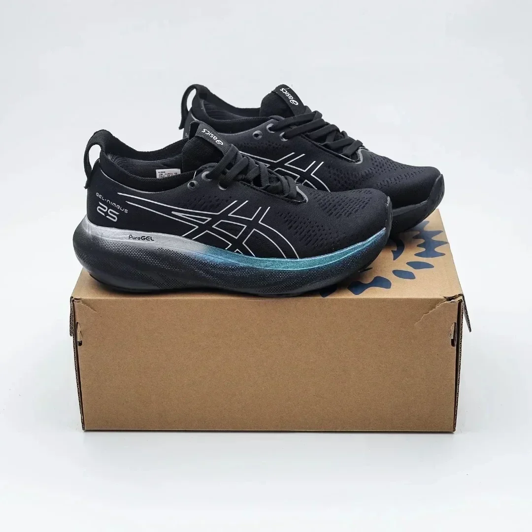 Asics Nimbus 25 남성용 러닝화, 로우탑 미끄럼 방지, 통기성 경량 운동화, 남녀 공용