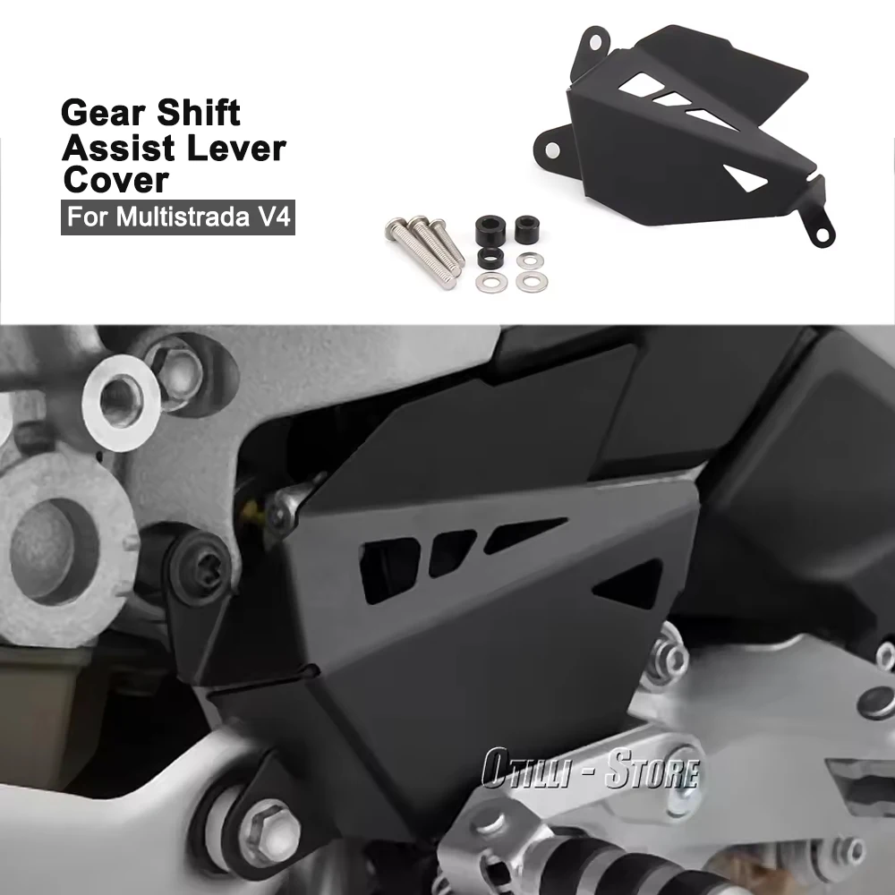

Motorcycle Gear Shift Assist Lever Protector Guard Cover Black Accessories For DUCATI MULTISTRADA V4 Multistrada V4