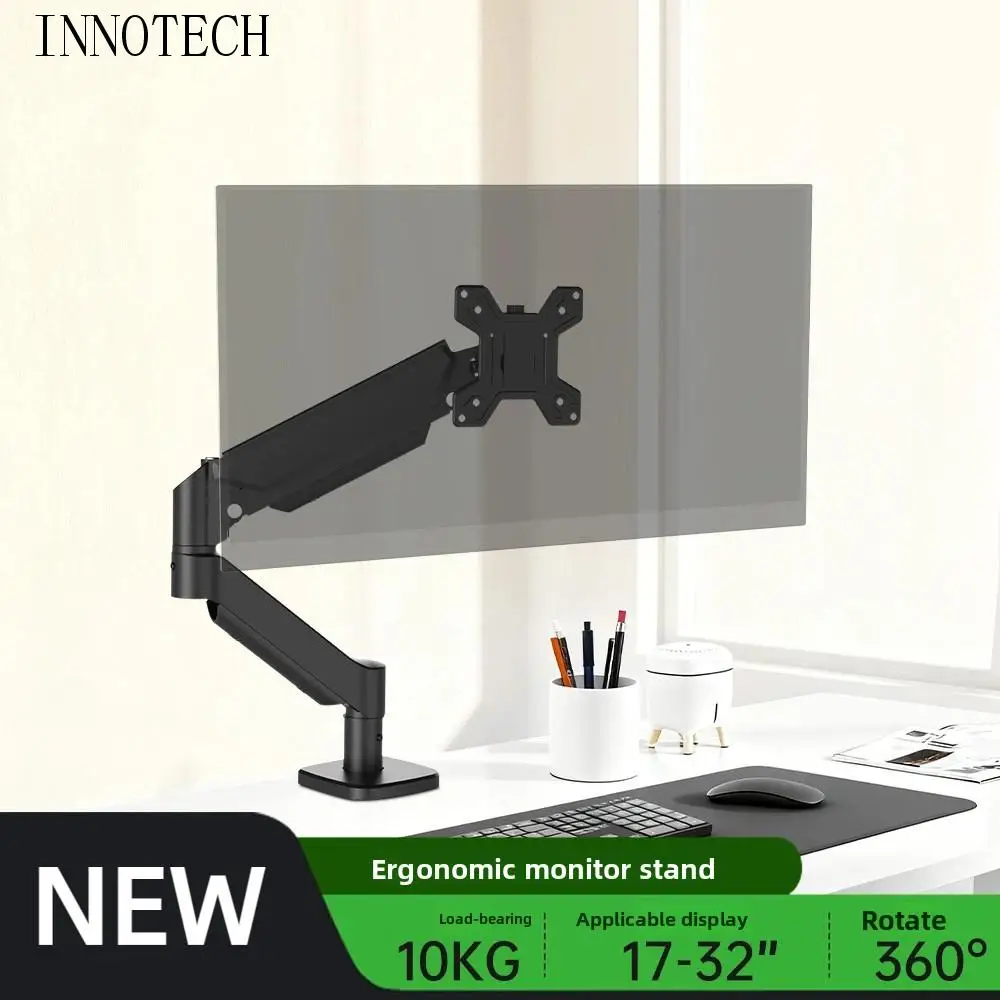 

Desktop Mount Monitor Arm Stand with Tray Expandable Monitor Holder Universal 360° Multi-Direction Monitor Bracket