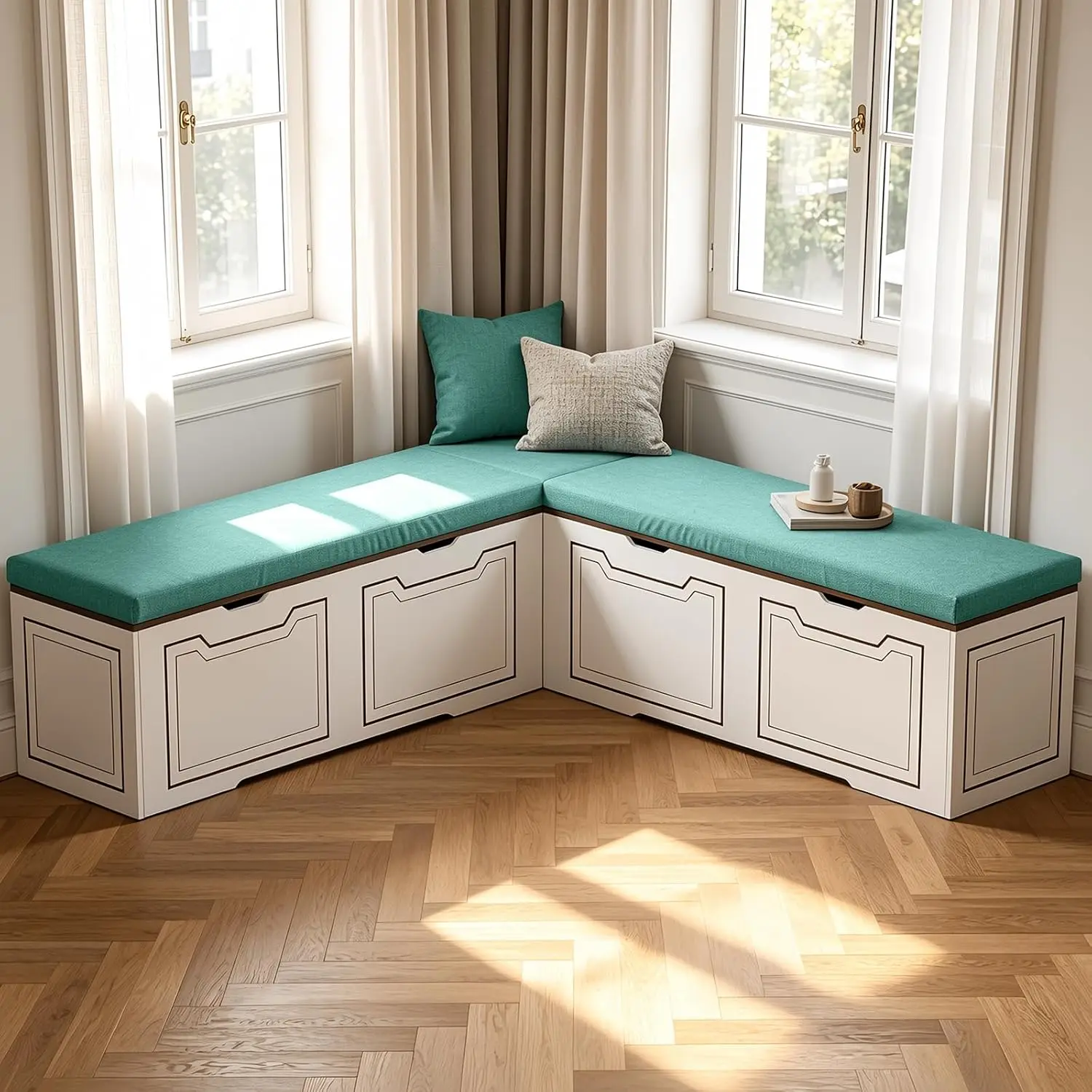 L Shaped Storage Bench, 63