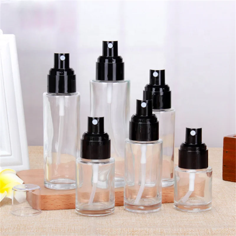 

20-120ml frosted glass Parfum Spray Alcohol Bottle for Cosmetics, 1OZ 60ml Lotion Serum Airless Pump Bottle Dispenser Wholesale