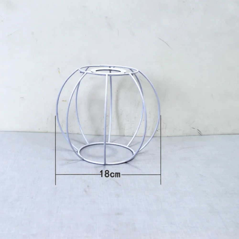 Iron Lamp Shade Frame Holder For DIY Projects Standard E27 Socket Solid Support For Table Pendant Lighting Fixture Making