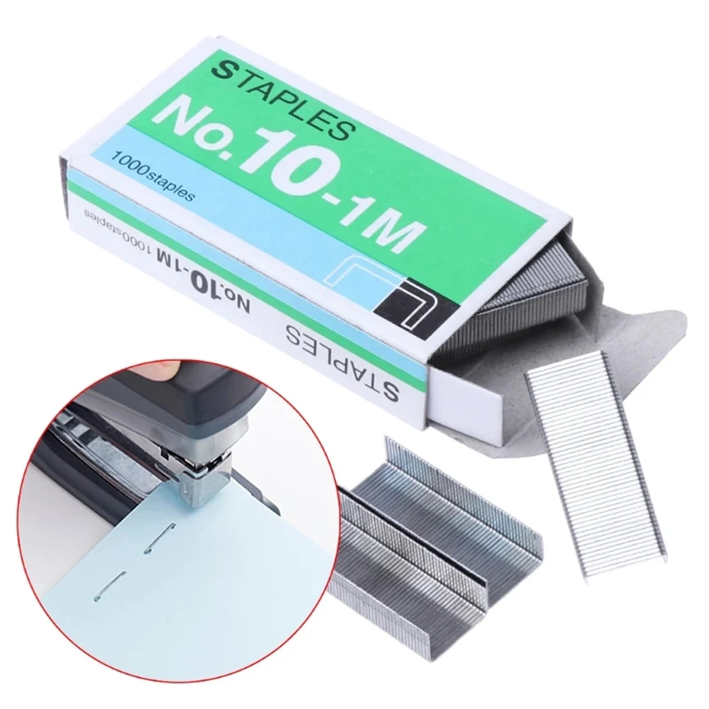 

Universal School Supplies Anti-rust 1000Pcs/Box For Stapler No.10-1M Mini Staple Metal Staples No.10 Binding Stapler Staples