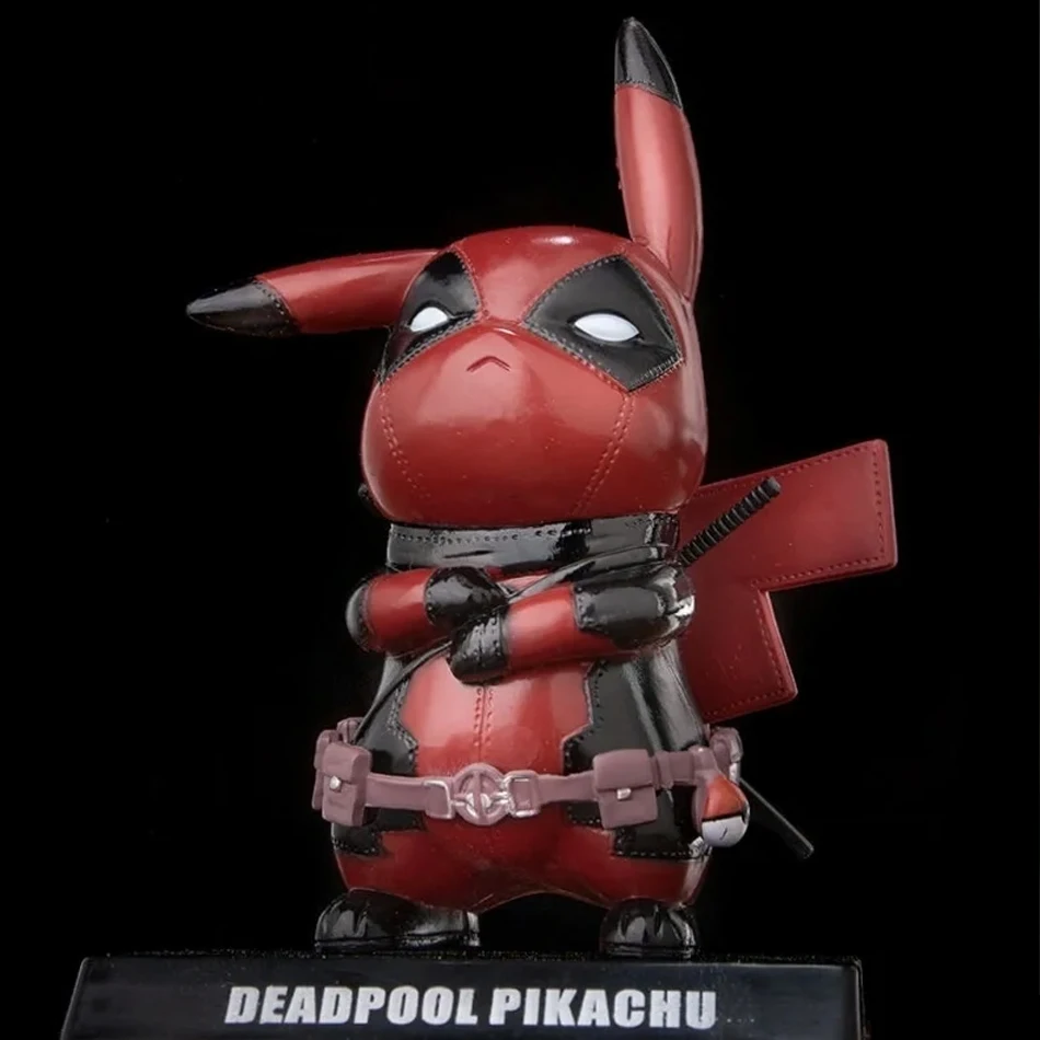 12cm Pokemon Anime Figure PVC Pikachu Cosplay Deadpool Cartoon Action Figures Kawaii Model Collection Ornaments Kids Toys Gift