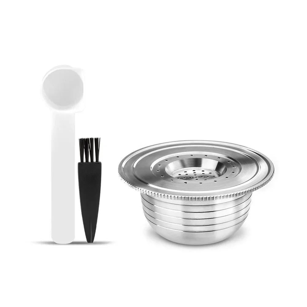 

Refillable Capsules for Bialetti Stainless Steel Reusable Pod Crema Espresso Stainless Steel Filter Maker Tamper