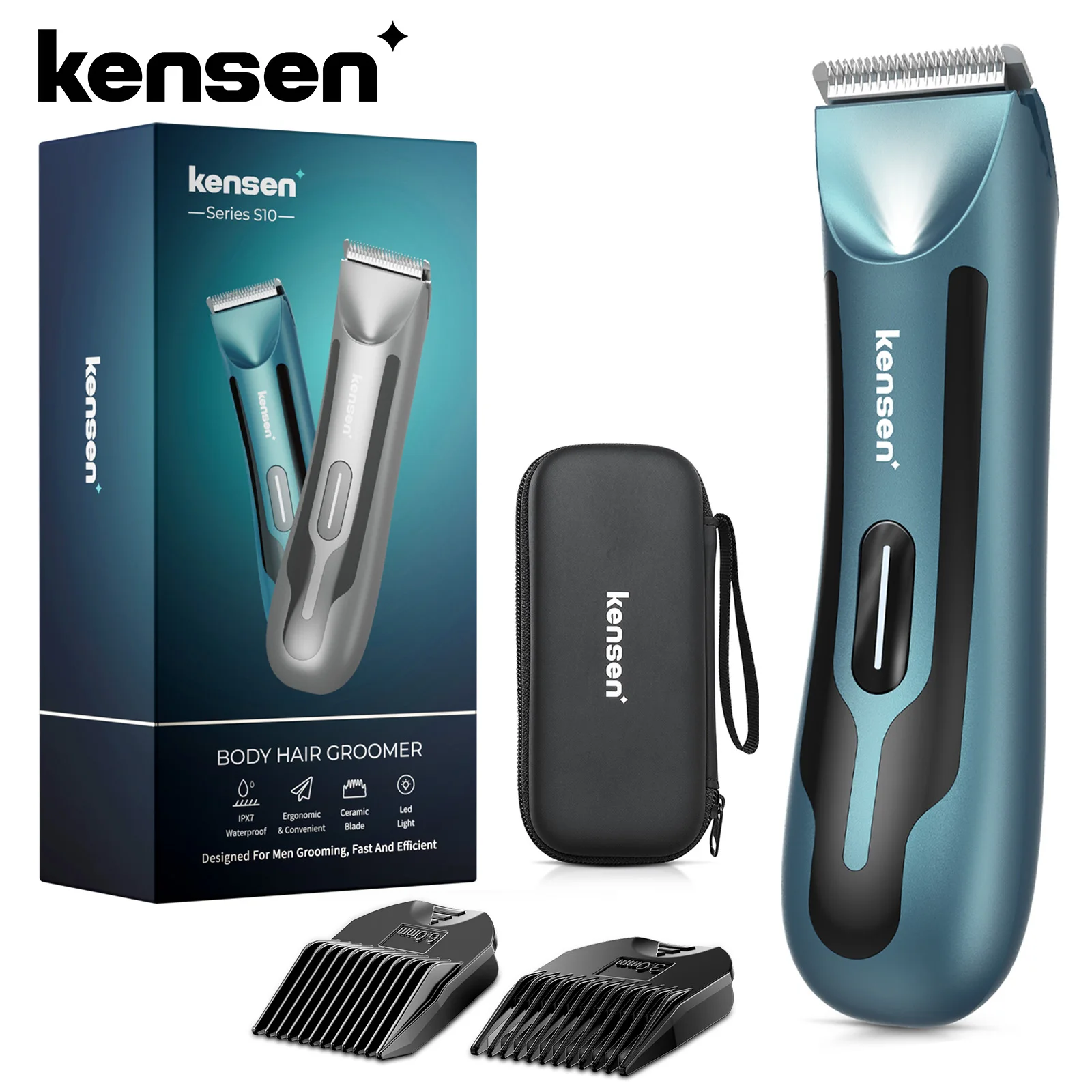 Tondeuse corporelle électrique KENSEN S10 pour hommes et femmes, rasoir pour zones intimes, tondeuse bikini, tondeuse pour le pubis, tondeuse à barbe