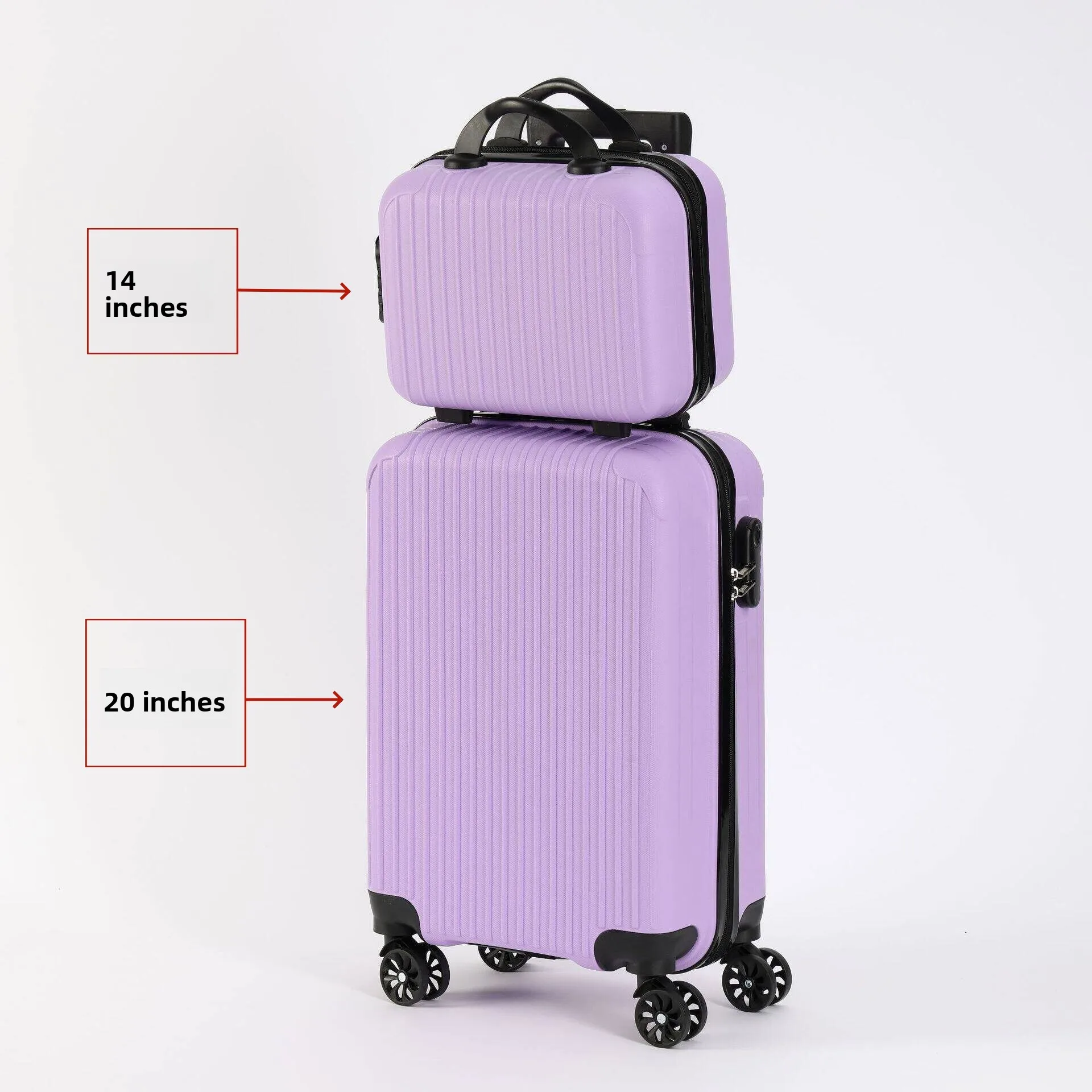 大容量4インチ20インチ荷物ボックス、ユニバーサルホイールとコンビネーションロック付きトラベルスーツケース、シンプルなプルロッドボックス