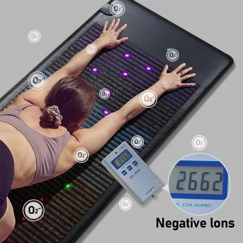 High Intensity Chakra 3 Photonic Therapy Mat Amethyst Far PEMF Infrared Sauna Mat 7 Crystal Bio Mattress